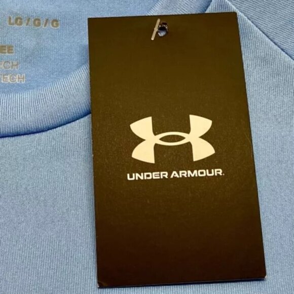 Under Armour Monarch Football Large Old Dominion ODU Carolina Blue Tech Tee NWT - Picture 10 of 14